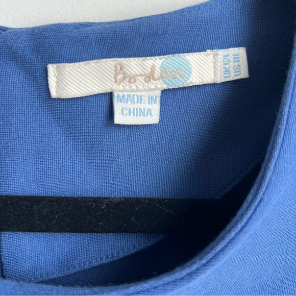 Boden Blue A-line Dress with 3/4 Sleeves - Picture 13 of 13